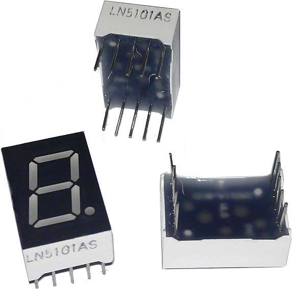 Produktbild OEM 7-Segment Display Rot Com. Cathode 1 Zeichen 14mm (Elektronikkit)