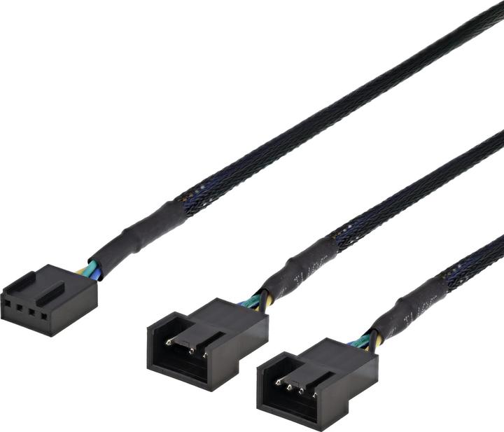 Deltaco Splitter for PWM flat 4-pin to 2x4-pin high