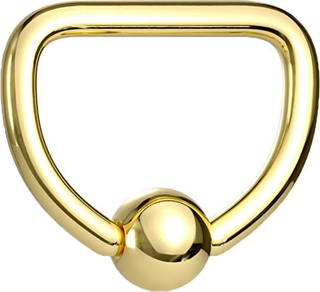 Star Piercing Micro Ball Closure Ring vergoldet D (Chirurgenstahl 316L, ohne Messing)