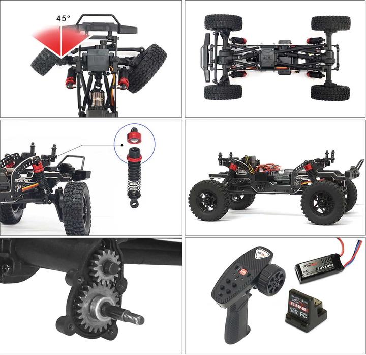 Image du produit Furitek Fx118 Fury Wagon Rtr Rouge Brushless 1/18 Rc Crawler Kit (RTR Prêt à fonctionner)