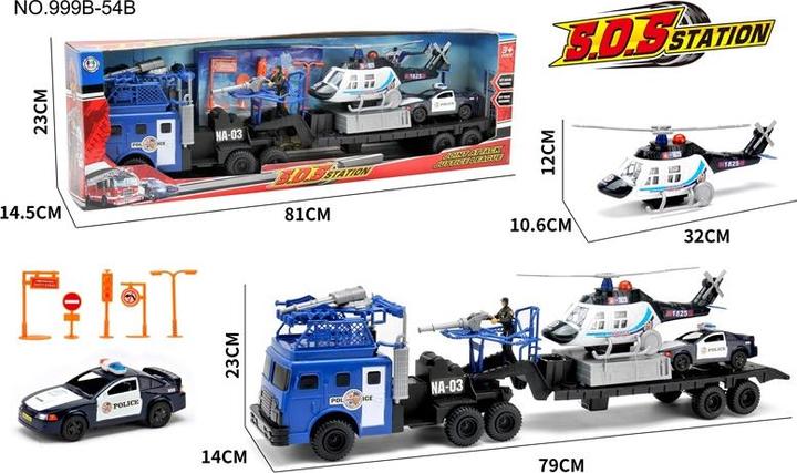Produktbild Nenurodyta Free Wheel Police Truck Set With Light