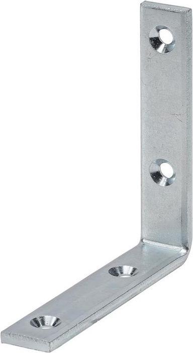 Produktbild Vormann Winkel stark Länge 80 mm Breite 20 mm Stärke 5 mm Stahl blau verzinkt Loch-Ø 5 mm (10 Stk.)