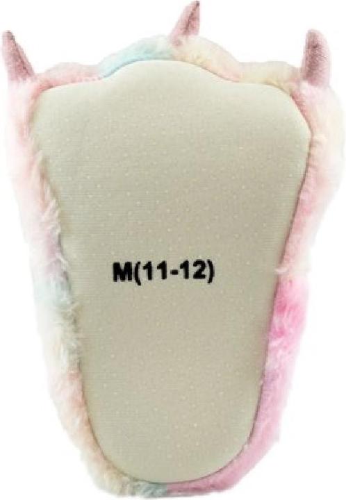 Actual product image Slumberzzz Childrens/Kids Super Soft Unicorn-Pastel Claw Slippers (30)