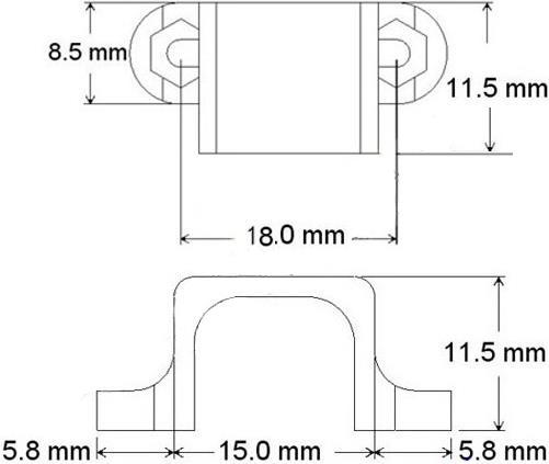 Produktbild OEM Micro Metal Gearmotor Bracket Extended Schwarz (Schrauben)