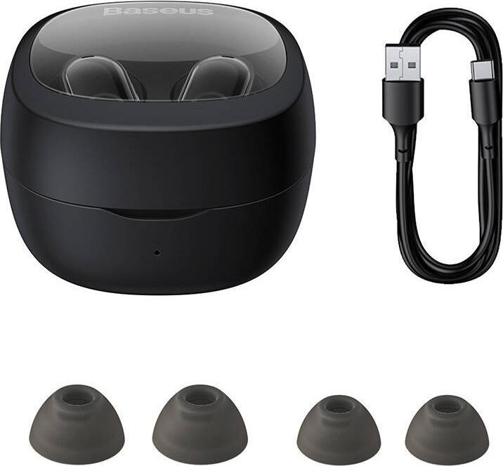 Produktbild Baseus Wireless headphones Bowie WM02 TWS, Bluetooth 5.0 (black) OS (5 h, Kabellos)