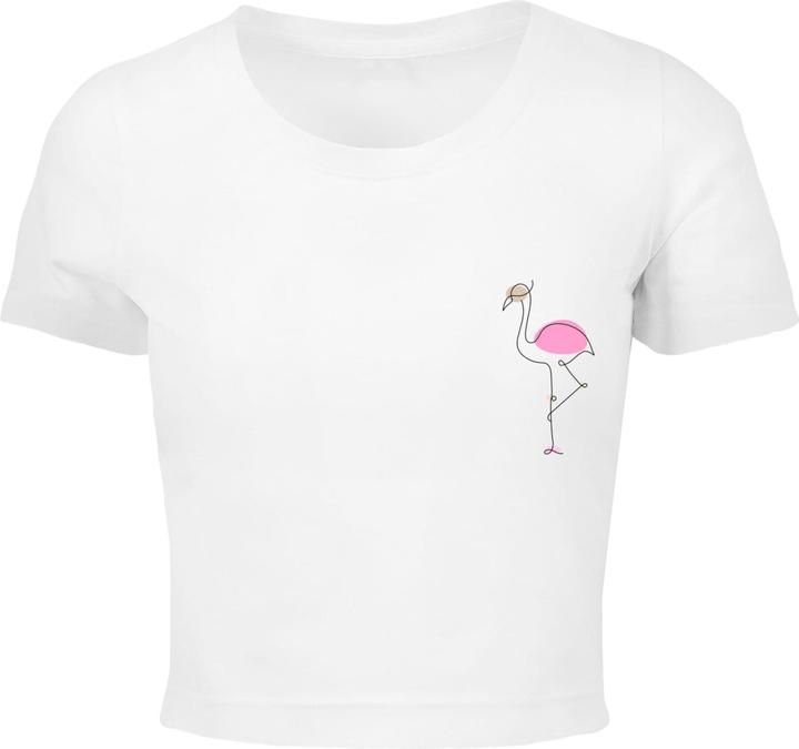 Merchcode Ladies Flamingo Cropped Tee - 118455 (L)