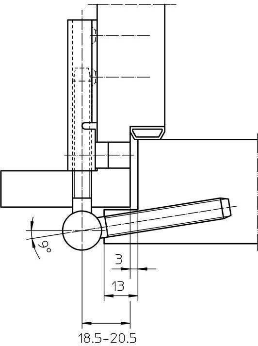Actual product image Simonswerk Sash part V 0020 2-part galvanised steel
