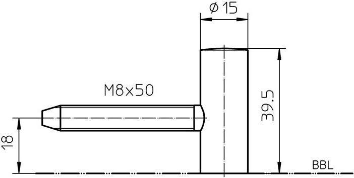 Actual product image Simonswerk Sash part V 0020 2-part galvanised steel