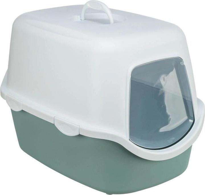 Produktbild Trixie Katzentoilette Vico mit Haube, Grün/Weiss (Katzenklo geschlossen)