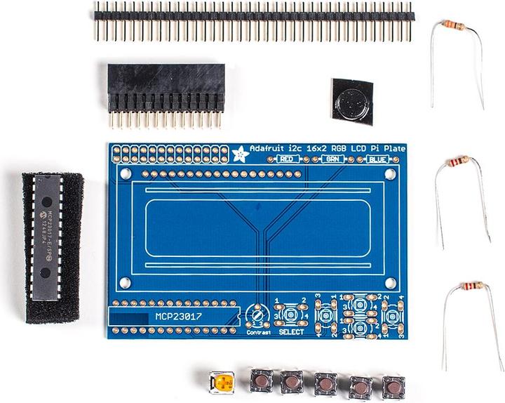 Produktbild Adafruit RGB Negative 16x2 LCD+Keypad Kit for Raspberry Pi (Elektronikkit)