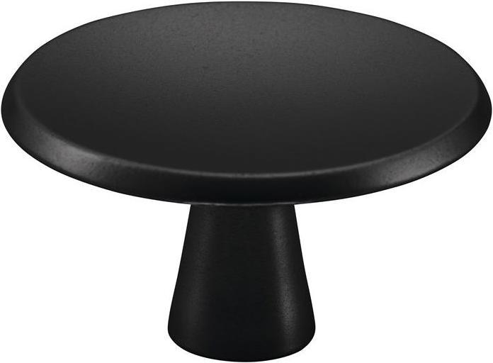 Hermeta Furniture knob 3753 cast aluminium plastic coated black with screw M4x25 mm