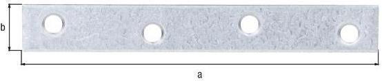Actual product image GAH Flat connector Length 120 mm Width 16 mm Thickness 1.75 mm Steel sendzimir galvanised Number of (Flat connectors, 1 pcs.)