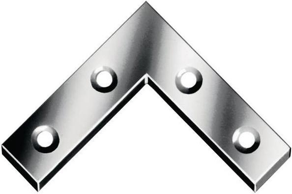 Image du produit Vormann Cornière plate longueur 75 x 75 mm largeur 12 mm épaisseur 1,5 mm acier zingué bleu (Angle plat en T, 100 pcs)