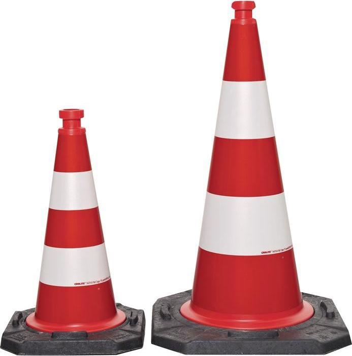 Produktbild HP Autozubehör Leitkegel TL Höhe 500 mm BAST geprüft, 2 Streifen Gewicht 3,20 kg, 33 x 33 cm