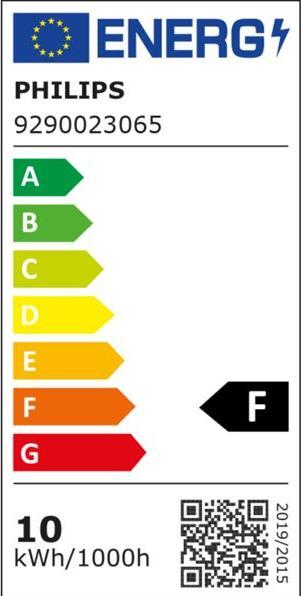 Label énergétique Philips Ampoule LED E27 Lot de 4 75W 2700K (E27, 10.50 W, 1055 lm, 4 x, F)