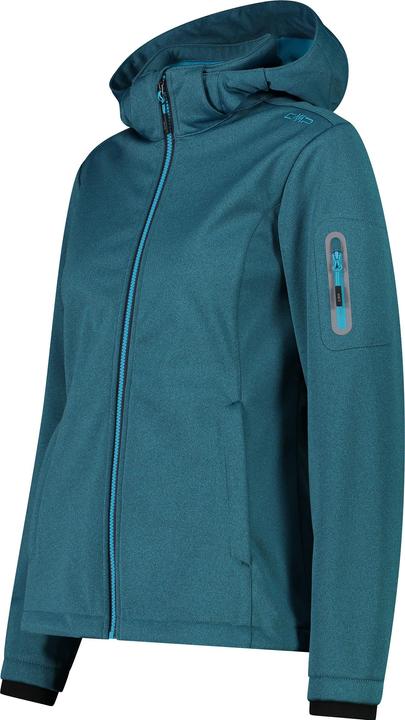 Actual product image CMP Campagnolo Women's Jacket Zip Hood Melange Softshell (48, 3XL)