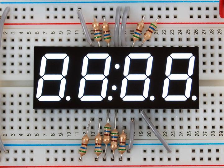 Actual product image Adafruit 7-segment clock display 0.56" White (Various, Timepiece)