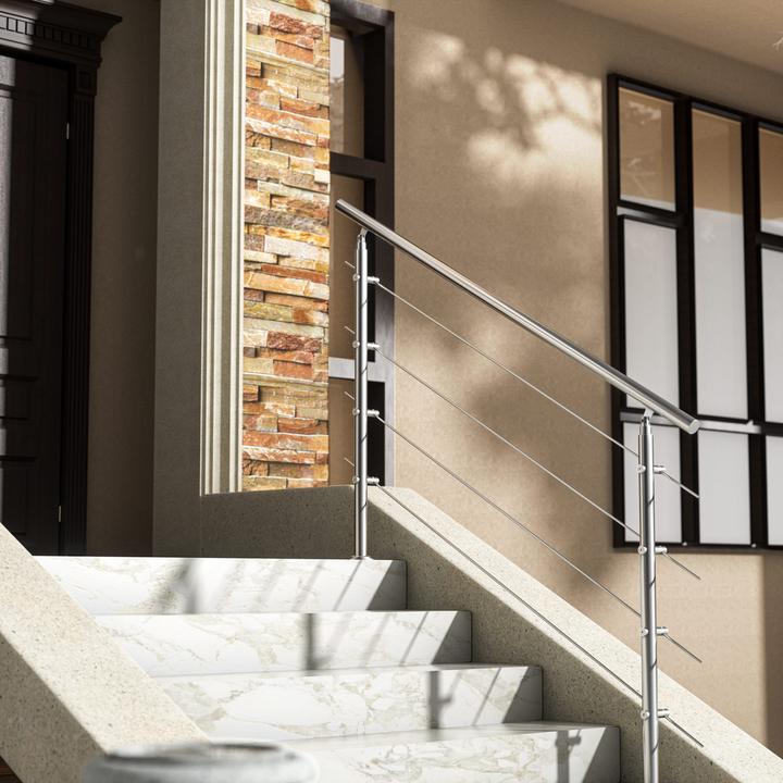 Actual product image Monzana Stair railing (Stainless steel)