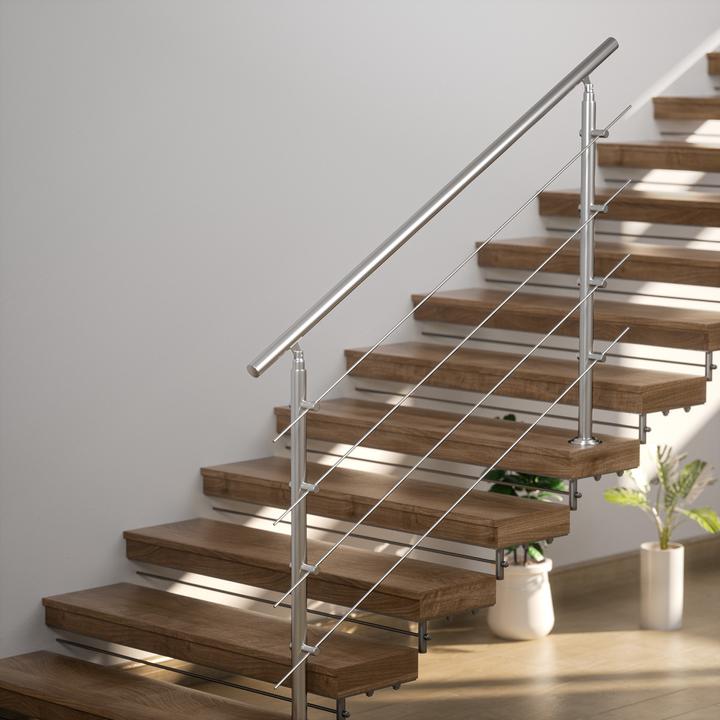 Actual product image Monzana Stair railing (Stainless steel)