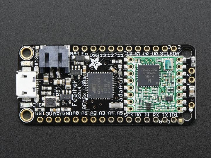 Actual product image Adafruit Feather 32u4 RFM95 LoRa Radio 868 or 915 MHz (Various)