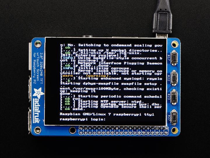 Actual product image Adafruit PiTFT Plus 320x240 2.8" TFT Touch Assembled (Display)