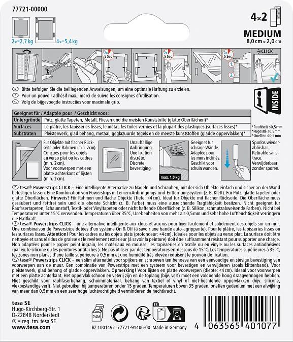 Nährwerte und Zutaten tesa Powerstrips Click - Klebepads (20 mm)