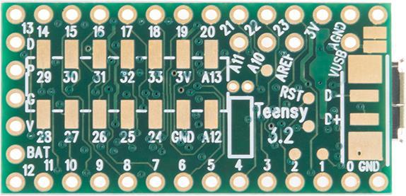 Produktbild Arduino Teensy 3.2 (Mikrocontroller)