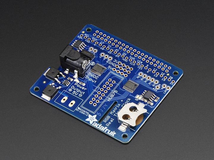 Actual product image Adafruit RGB Matrix HAT RTC for Raspberry Pi (Shield)