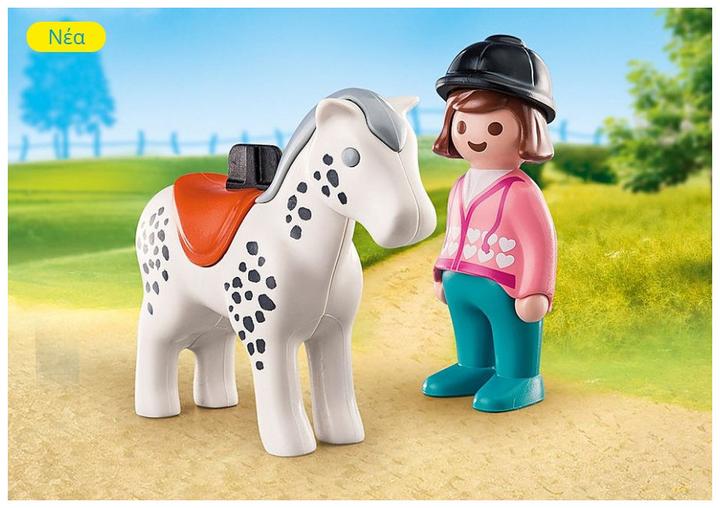 Produktbild Playmobil Reiterin mit Pferd (70404, Playmobil 1.2.3)