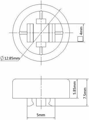 Immagine prodotto Play-Zone Interruttore PCB 12mm x 12mm con cappuccio colorato