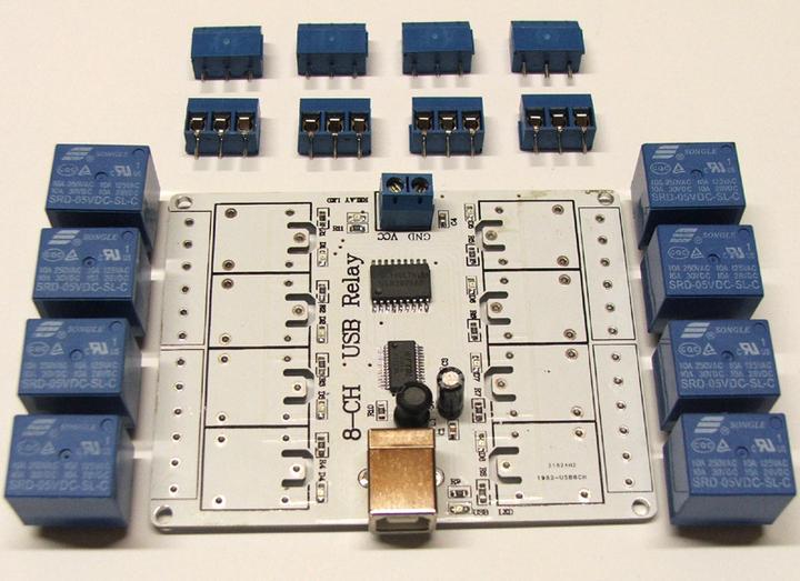 Produktbild OEM 8-Kanal USB Relais Karte Kit