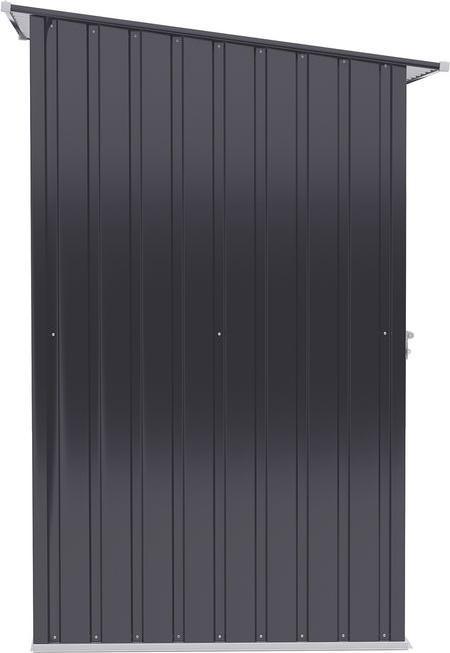 Actual product image Swisshandel24 Garden shed 1x1 m metal garden shed Garden shed 0.92 m² galvanised steel dark grey