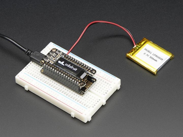 Actual product image Adafruit FeatherWing OLED 128x32 OLED (Feather Add-On) (Various)