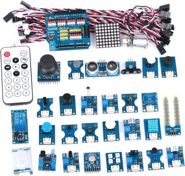 Produktbild YFRobot Modul-Kit mit 32 Modulen inkl. Arduino Expansion-Shield (Shield)