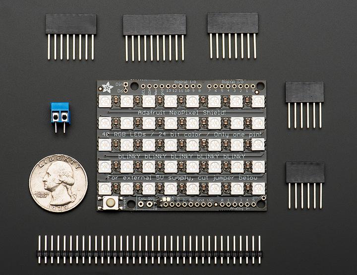 Produktbild Adafruit NeoPixel Shield for Arduino 40 RGB LED Pixel Matr