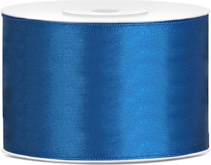 Productafbeelding Partydeco Satijn lint 50mm blauw (25m)