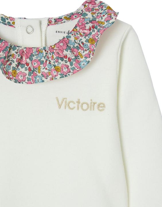 Actual product image Envie de Fraise Bio-Kollektion: Mitwachsender Baby Body mit Liberty-Kragen (56)