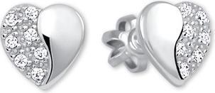 Brilio Gold earrings Heart with crystals 239 001 00878 07