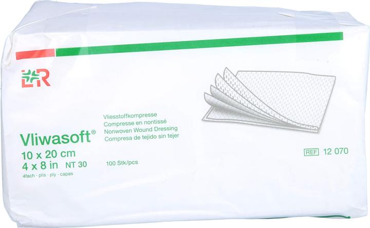 Actual product image Lohmann & Rauscher Vliesstoffkompressen 10x20cm 4-lagig