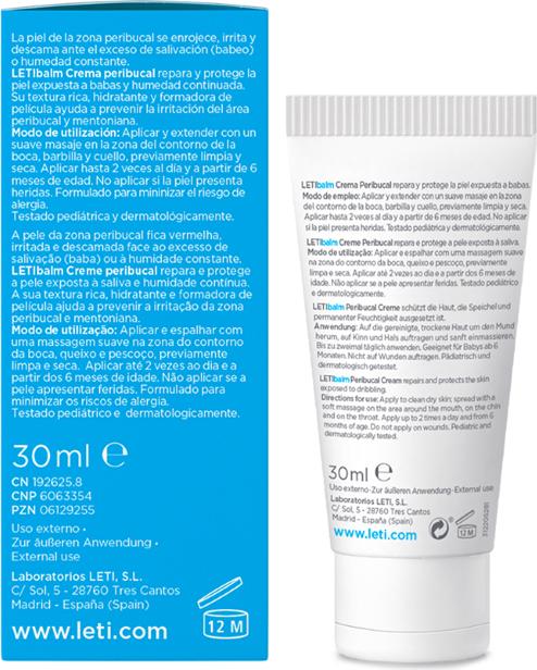 Valori nutrizionali e ingredienti Leti LETIbalm crema peribucale riparatrice, 30 ml Crema (30 ml, Collutorio)