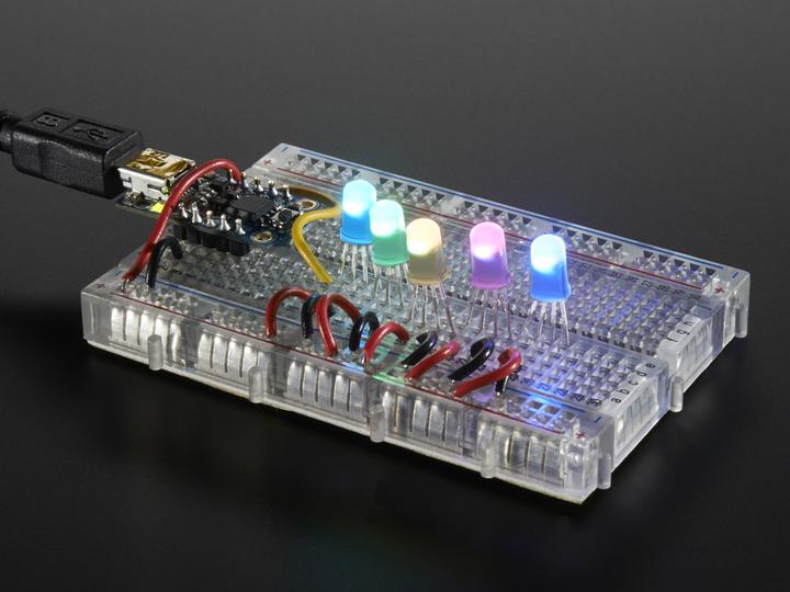Actual product image Adafruit NeoPixel Diffused 5mm Through-Hole LED 5 Pack