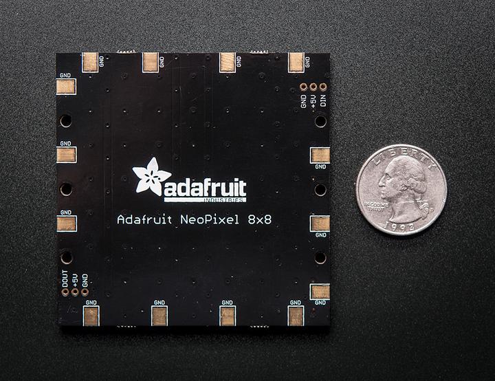 Image du produit Adafruit NeoPixel NeoMatrix 8x8 64 RGB LED Pixel Matrix