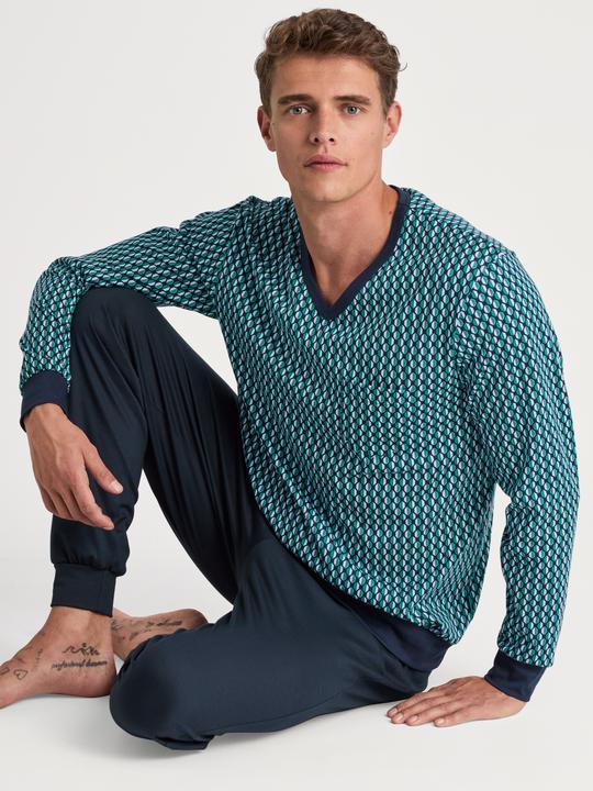 Produktbild Calida Relax Imprint Bündchen-Pyjama (S)