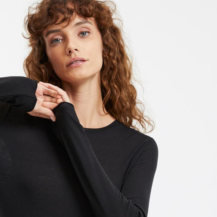 Actual product image La Redoute Collections Langarm-Shirt mit rundem Ausschnitt (L)