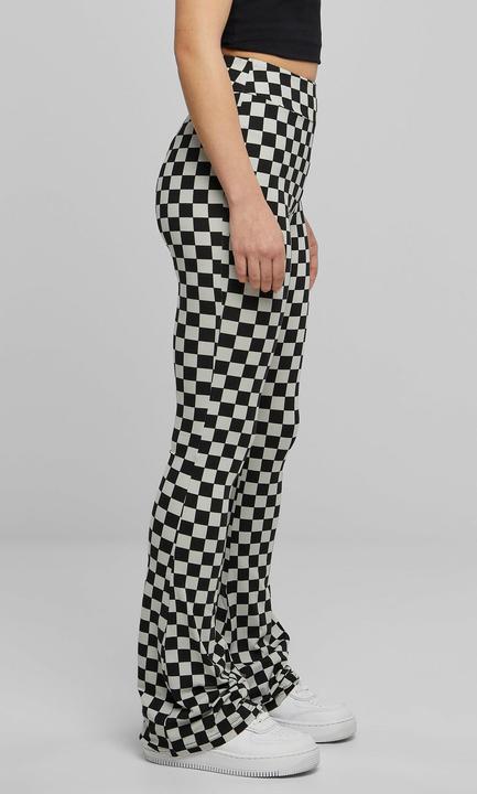 Actual product image Urban Classics Ladies Checked Boot Cut Leggings (XL)