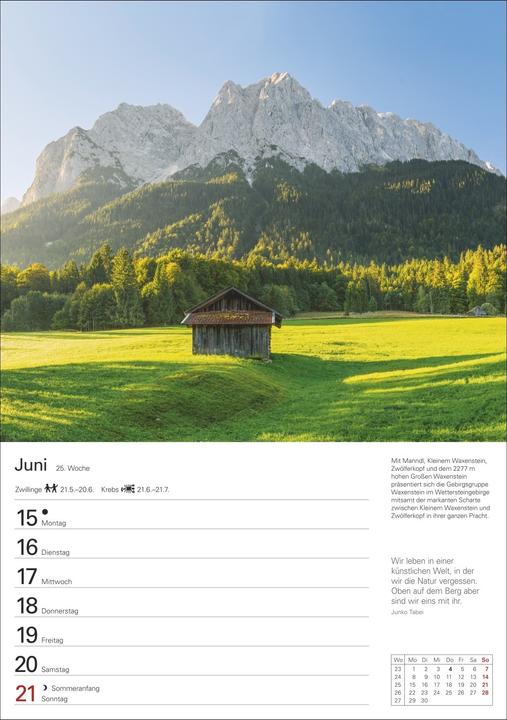 Actual product image Harenberg Berge Wochenplaner 2026 - 53 faszinierende Fotografien (Hardcover, German)