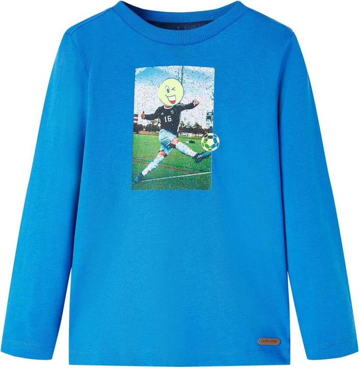 Immagine prodotto VidaXL Camicia da bambino a maniche lunghe blu cobalto 104,Materiale: 100 (104)