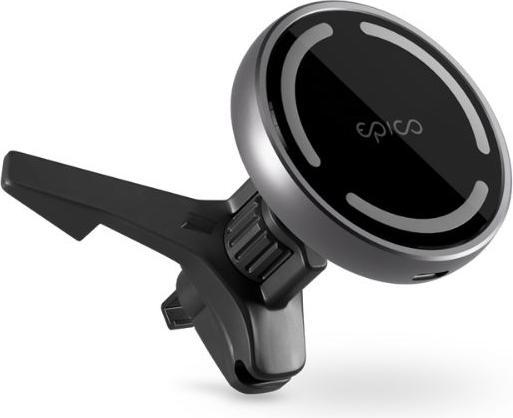 Actual product image Epico Magnetic Wireless Car Charger (MagSafe compatible) 15W/10W/7.5W + 18W QC (USB-C)