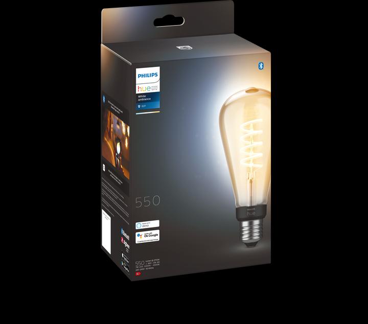 Produktbild Philips Hue Philips E27 Einzelpack Giant Edison (E27, 7 W, 550 lm, 1 x, G)