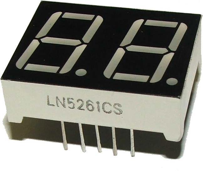 Image du produit OEM Affichage 7 segments Red Com. Cathode 2 caractères 14mm (Kit électronique)